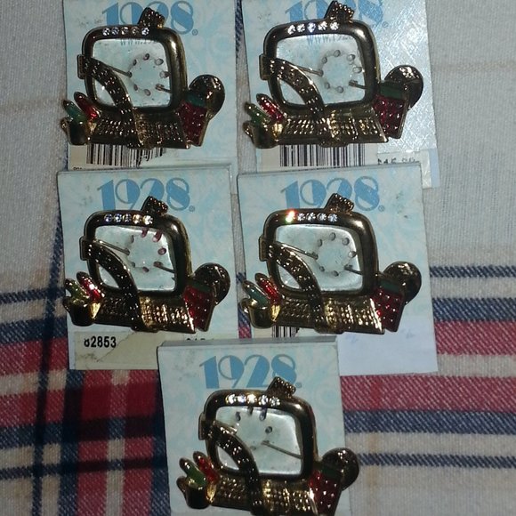 Vtg1928 BROOCH Computer Christmas glass screen - Picture 7 of 7